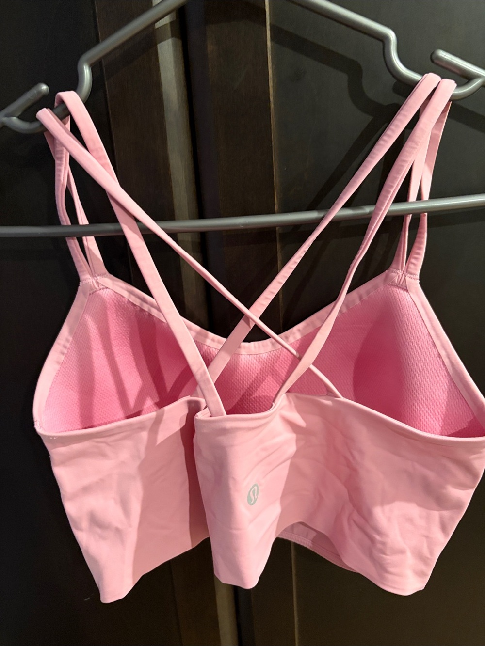 Lululemon Cloud bra longline Pink Strappy Bralette Crop Top - Picture 2 of 4